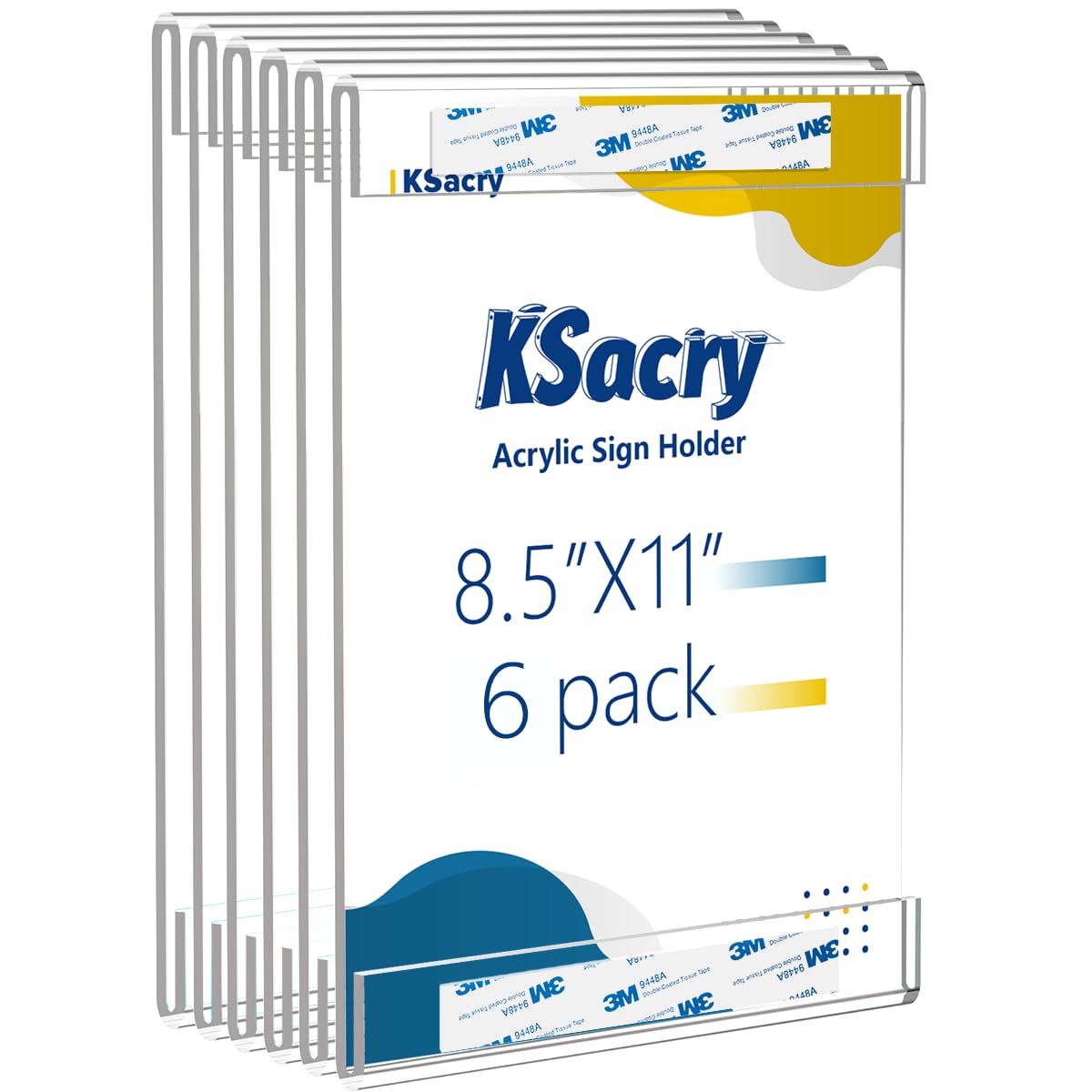 Amazon.com : KSacry 6 Pcs Acrylic Sign Holder 8.5 x 11, Vertical