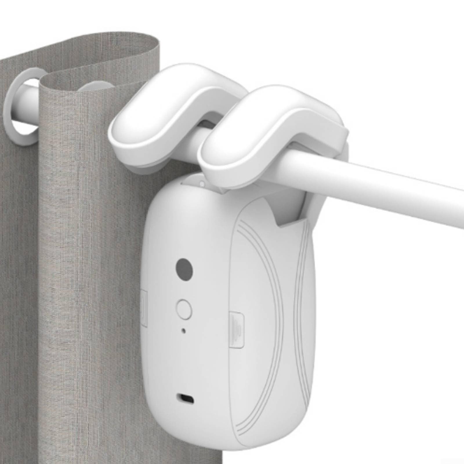 Intelligenter automatischer Vorhangöffner, elektrische Vorhangsteuerung, für Tuya/Zigbee T U I Track Roman Rod Curtain Motor Automatischer Vorhangroboter (doppelt offene Römerstange)