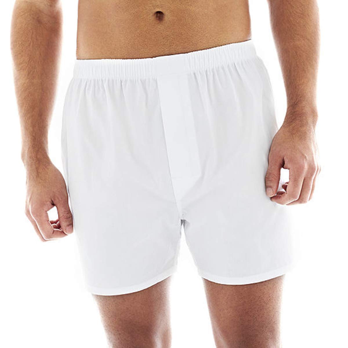 Stafford 4 Pack Woven Cotton Boxers Large White