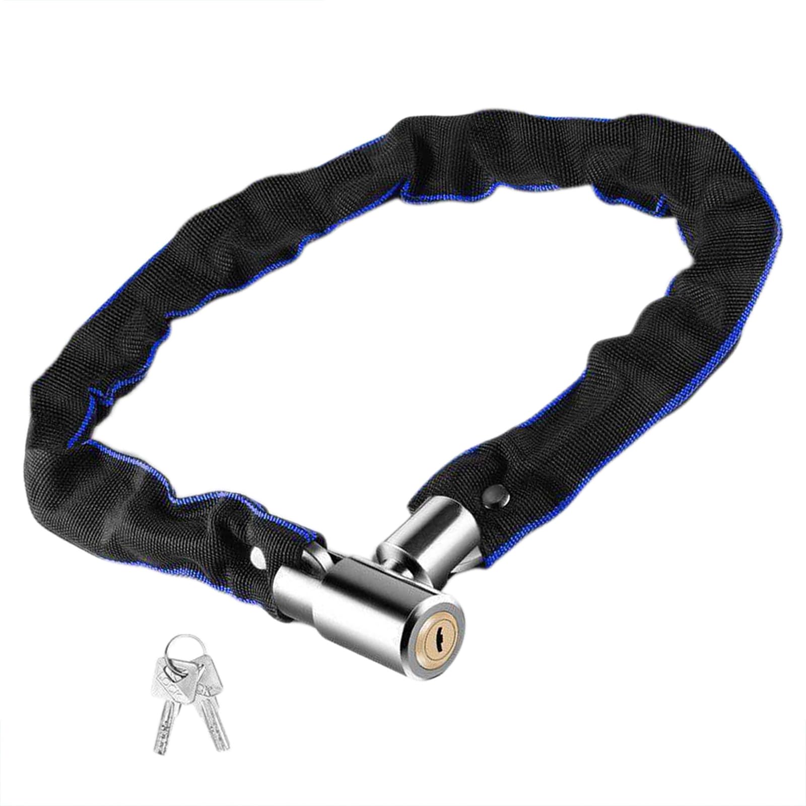 jiahesuw Road Bike Chain Lock Long AntiTheft Bicycles Chain Lock Bike Chain Lock with 2 Key for Motorcycle, Scooter, Fence
