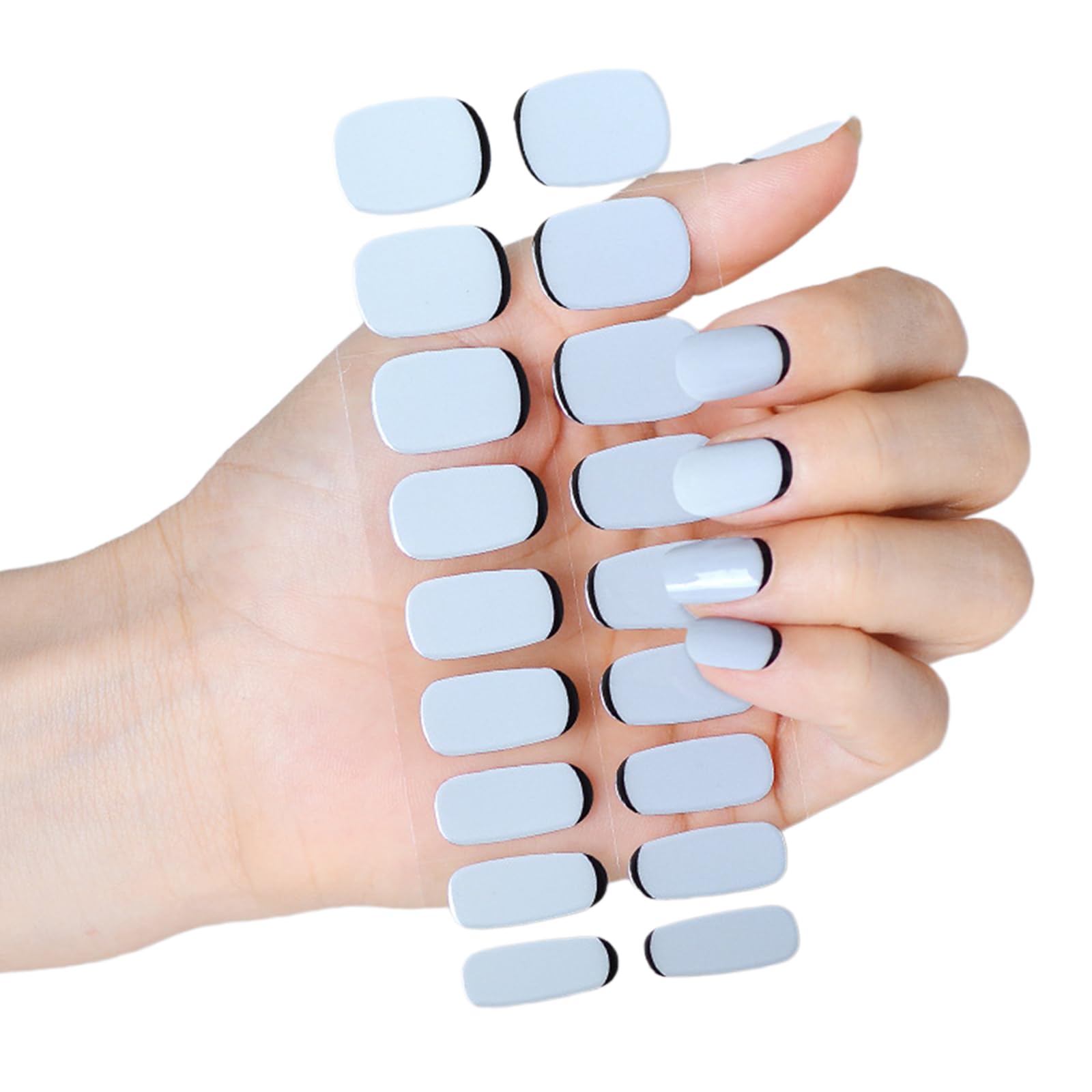 French Gel Nails Stickers Gradient Polish Strips Manicures Stickers Nail Wraps Semi Cured French Semi Cured Polish Wraps Art Decoration