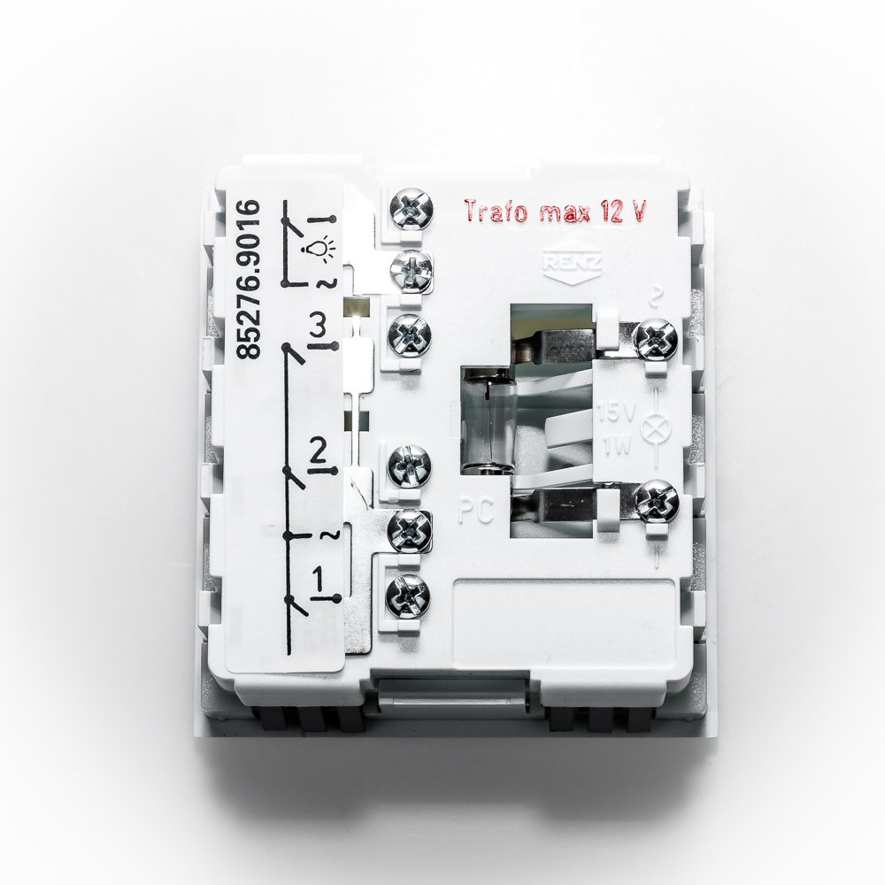 RENZ Tastenmodul mit 1 Lichttaster + 3 Klingeltaster-Verkehrsweiß (RAL 9016) 97-9-85276