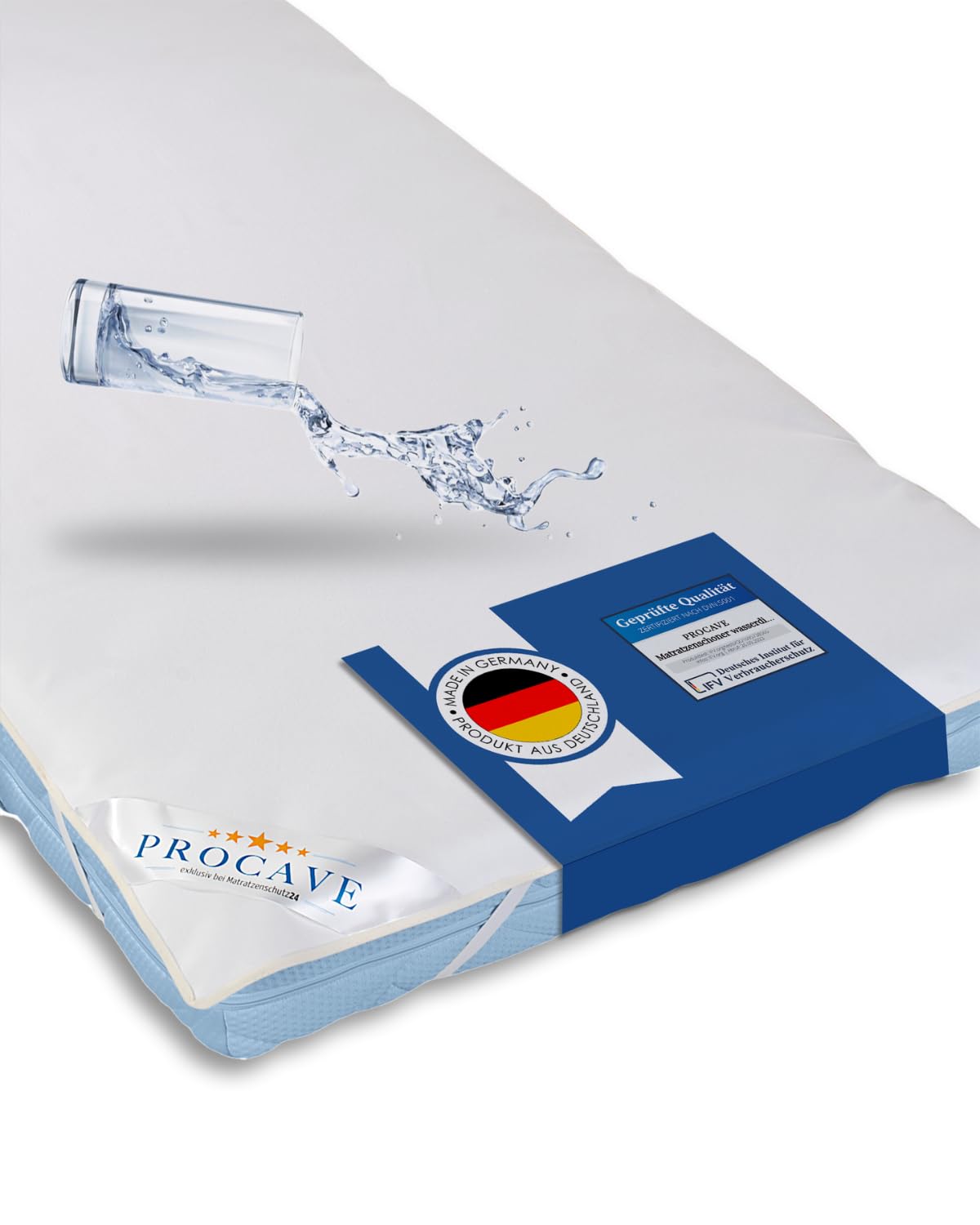 PROCAVE® Matratzenschoner 60x200 cm wasserdicht | Atmungsaktiver Matratzentopper mit Nässeschutz | Inkontinenzunterlage waschbar | Anti-Milben Bettunterlage | Premium Matratzenauflage Made in Germany