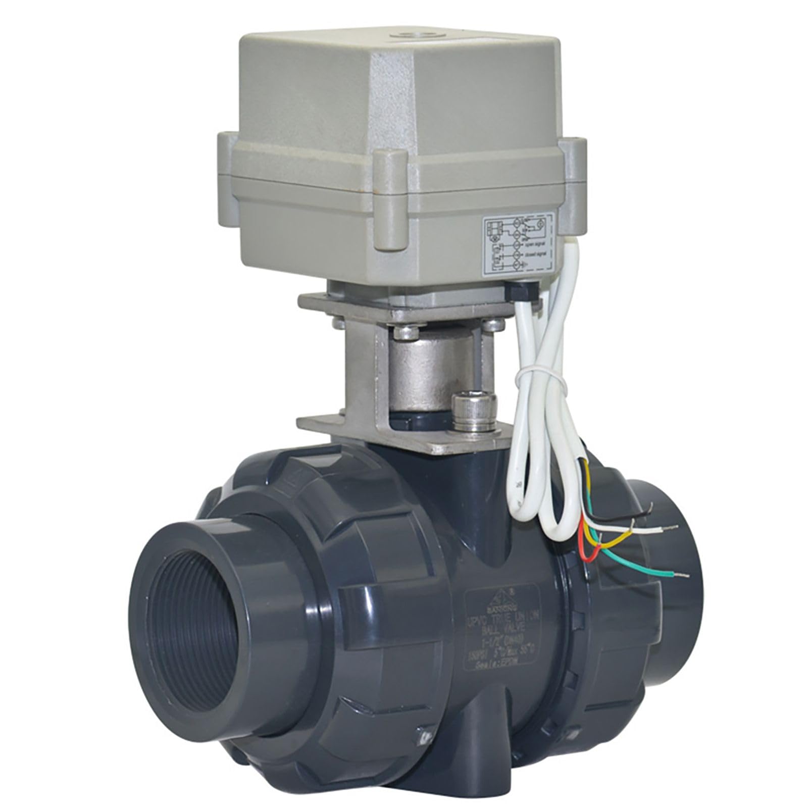 2" AC110-230V DN50 PVC Vanne 2 voies motorisée,Avec signal de retour,CR401