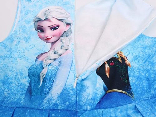 Miniatura 6 de WYYXXT Vestido de princesa para niñas pequeñas vestido casual con estampado de dibujos animados de verano