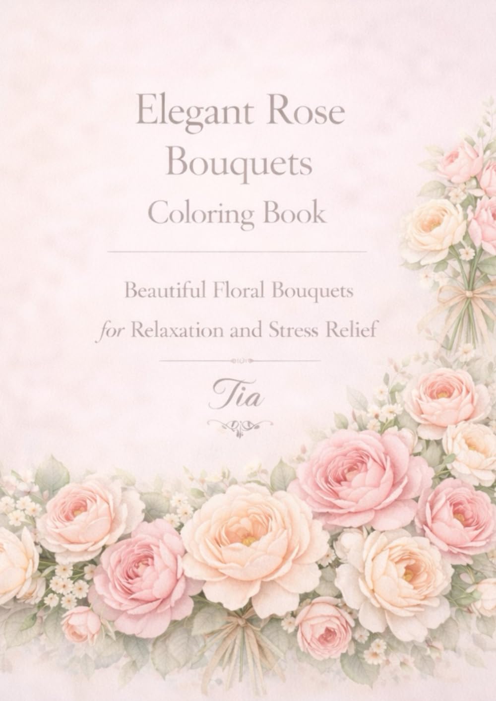 Elegant Rose Bouquets Coloring Book: Beautiful Floral Bouquets for Relaxation and Stress Relief