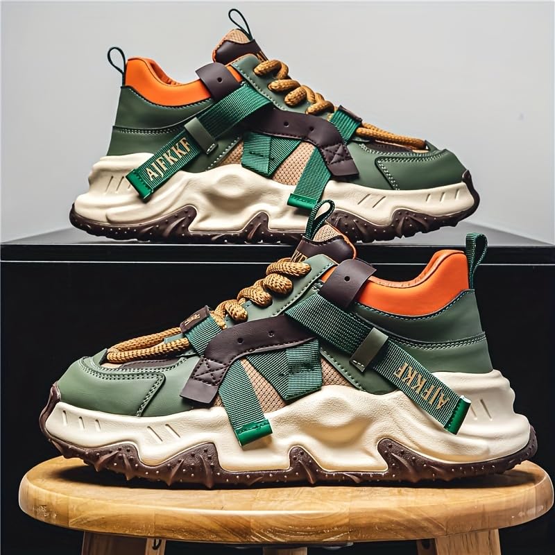 Comfortable and Stylish lace-up Thick-Soled Shoes - Men's Breathable Casual Shoes for All Seasons Outdoor Walking and Traveling - Non-Slip2