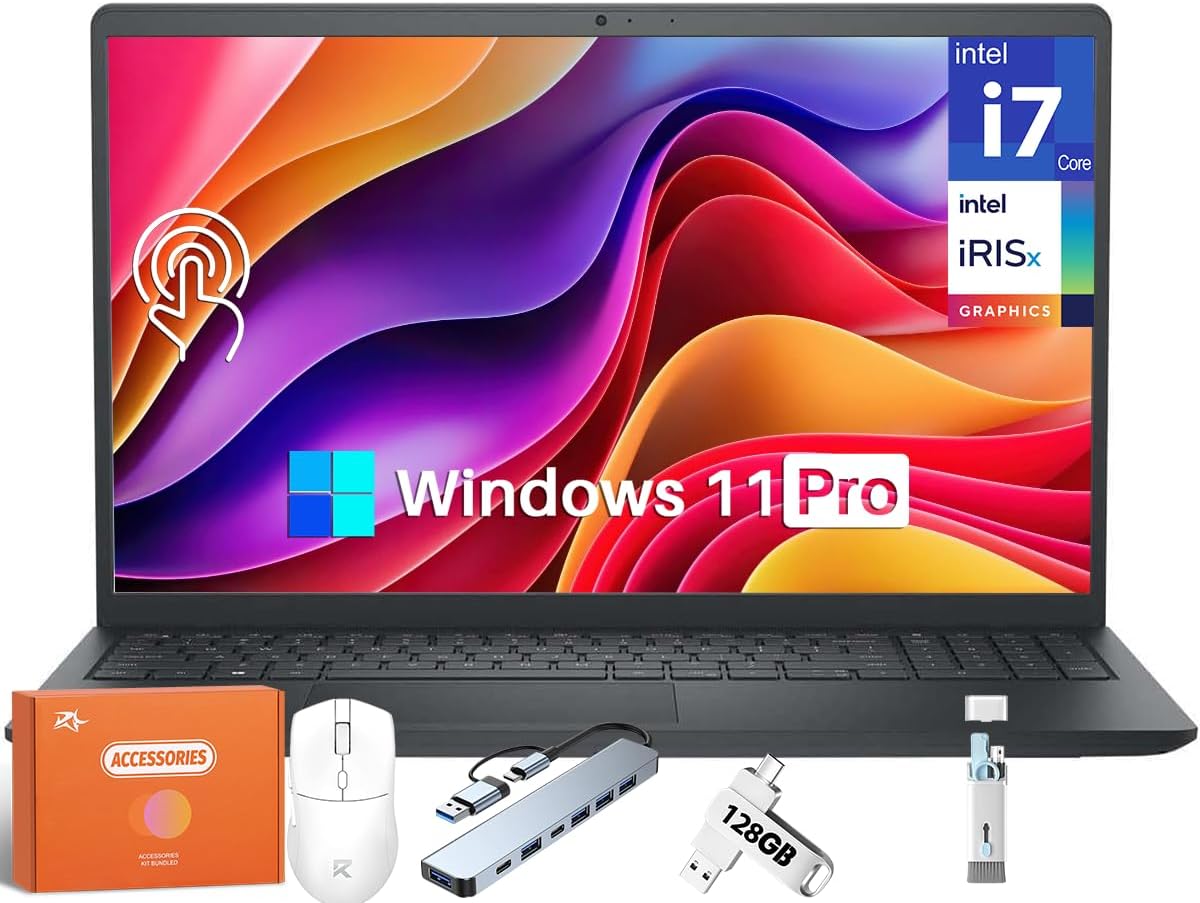 Dell Inspiron 15 3530 Touchscreen Laptop, Intel i7-1355U CPU, Intel Iris Xe Graphics, 32 GB RAM, 1 TB SSD, 15.6″ FHD Anti Glare Screen, Wi-Fi 6, Windows 11 Pro, Copilot-AI Chat, W/Accessories, Black Dell Inspiron 15 3530 Touchscreen Laptop, Intel i7-1355U CPU, Intel Iris Xe Graphics, 32 GB RAM, 1 TB SSD, 15.6″ FHD Anti Glare Screen, Wi-Fi 6, Windows 11 Pro, Copilot-AI Chat, W/Accessories, Black