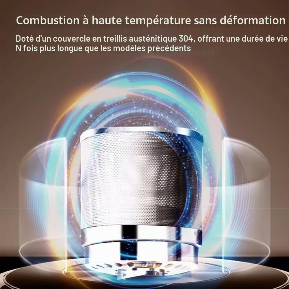 Chauffage à gaz extérieur avec,Double Couche en Acier Inoxydable,à roulettes,Dispositif Anti-basculement,Triple système de sécurité,pour Grandes terrasses, Jardins