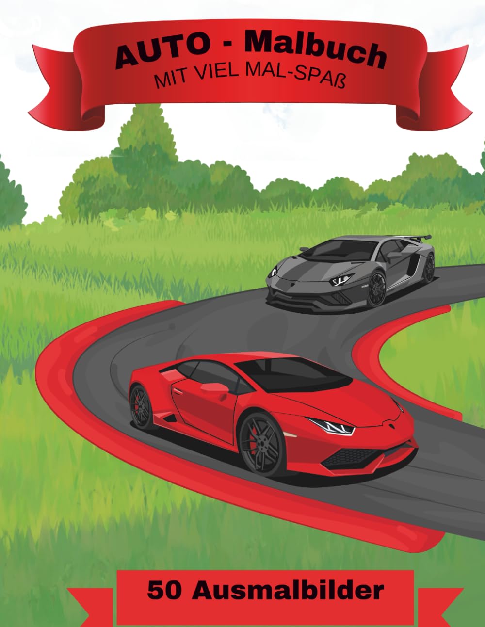 KreativKids Studio: Mein Auto-Malbuch: Mit vielen coolen Fahrzeugen, Rennwagen und einfachen Motiven für Kinder ab 5 Jahren