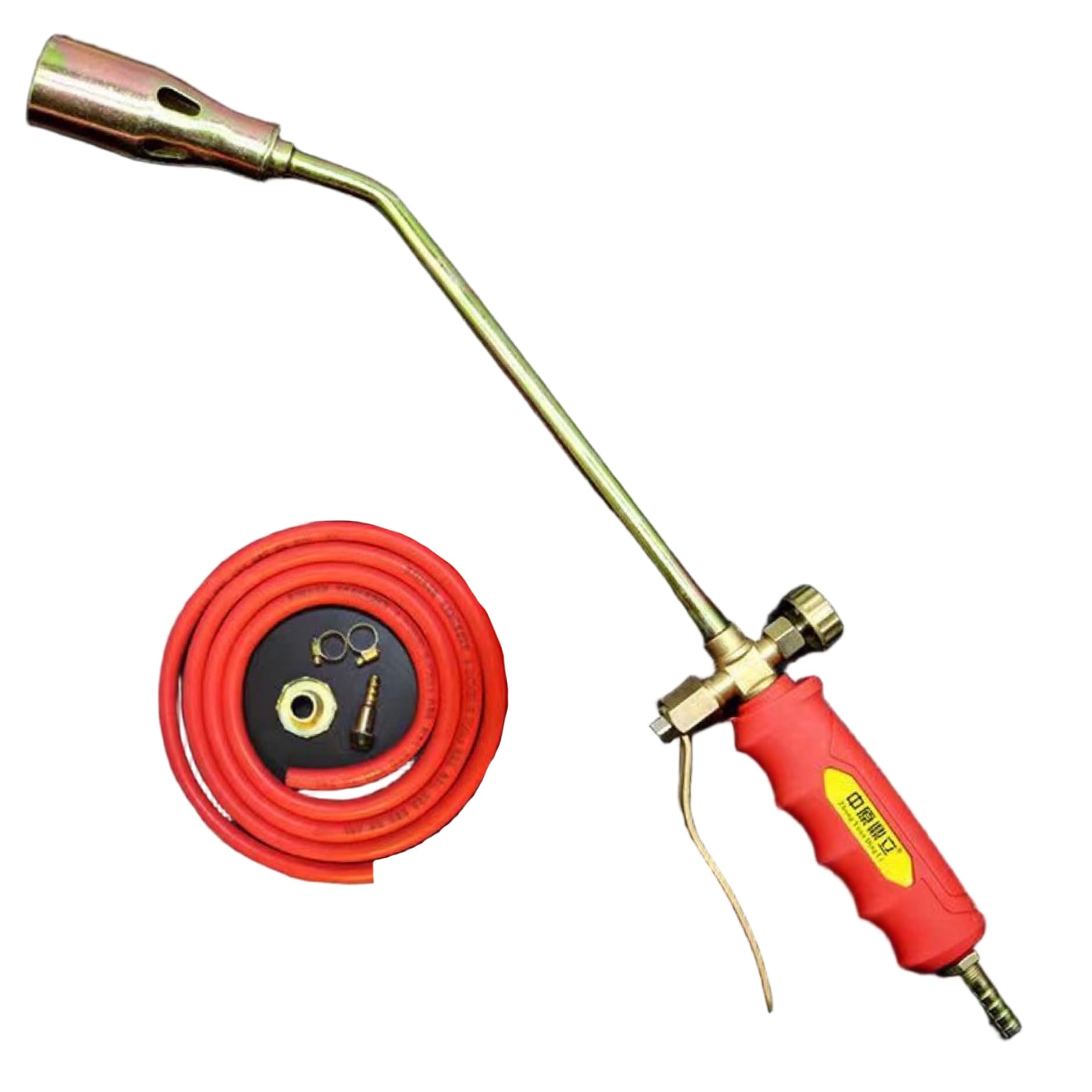 Torcia per erbacce, bruciatore a propano portatile Biswitch con tubo da 6, 6 piedi e impugnatura antiscivolo per giardino, legno, ghiaccio, neve, strada