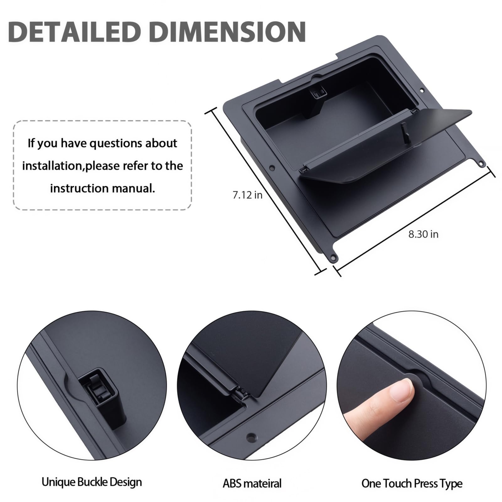 Amazon.com: JDMCAR One-Touch Hidden Storage Box Compatible with