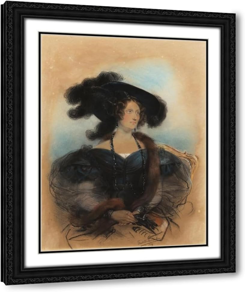 ArtDirect Jane Jarvis (1830-31) Custom Framed Art Print Giclee Print or Canvas Options with Various Sizes and Customization by Paul Delaroche