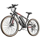 【36V 12.5AH Removable Battery, PAS Mode Up to 55Miles Range】G26 Electric Bike for Adults is powered by large battery, this allows a longer ride time, providing up to 40-55 miles range per charge (PAS Mode). 3 levels of pedal assist that provide ample...