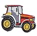 Produktbild alles-meine.de GmbH Bügelbild - Traktor rot - 7 cm * 5,5 cm - Aufnäher Applikation - gestickter Flicken - für Jungen Kinder Bauernhof Auto Fahrzeug