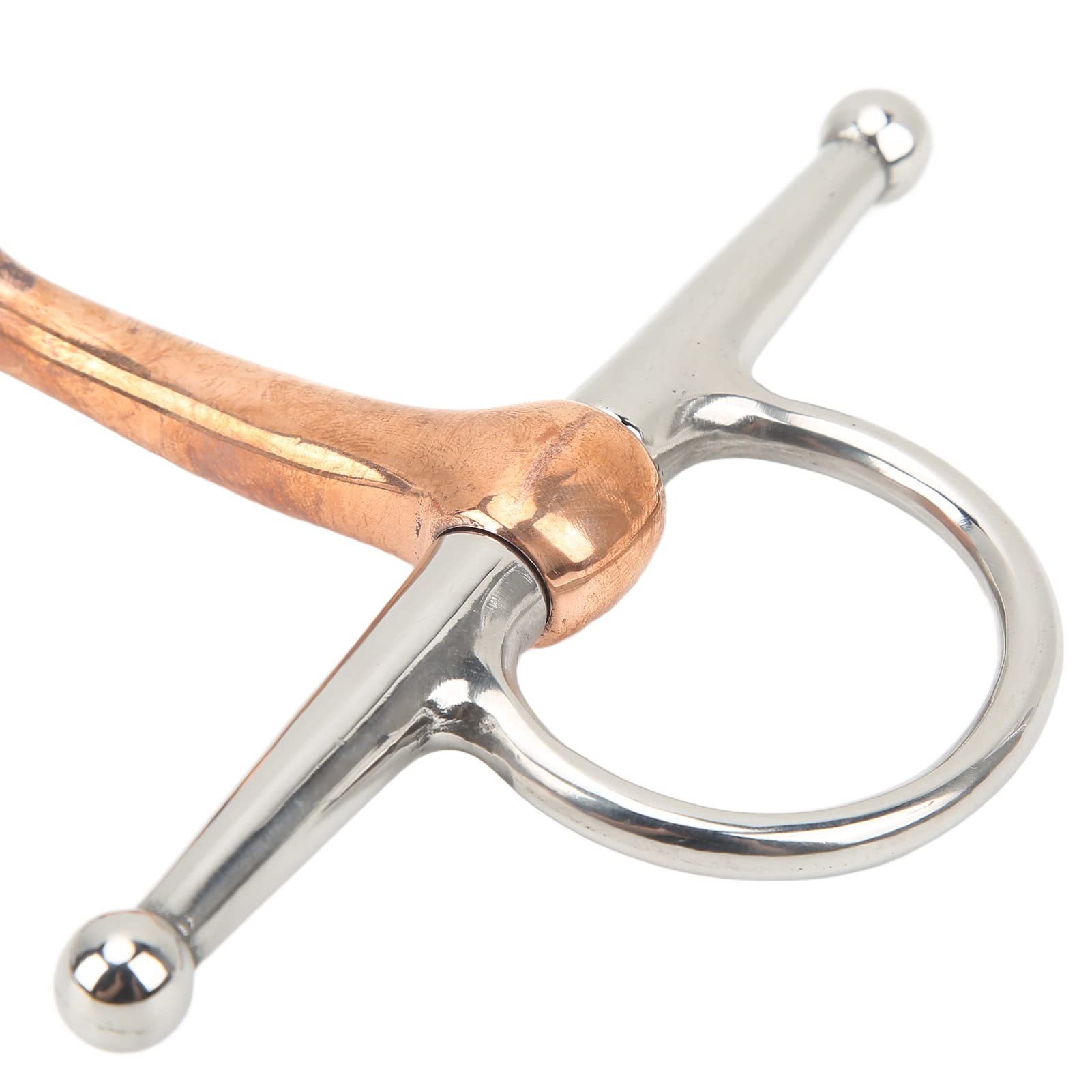 Yosoo Health Gear Filetto per Guance di Cavallo, Anello Allentato in Acciaio Inossidabile, Punte da Addestramento per Masticazione Completa in Rame, Premium per Cavalli o Accessori da Esterno,
