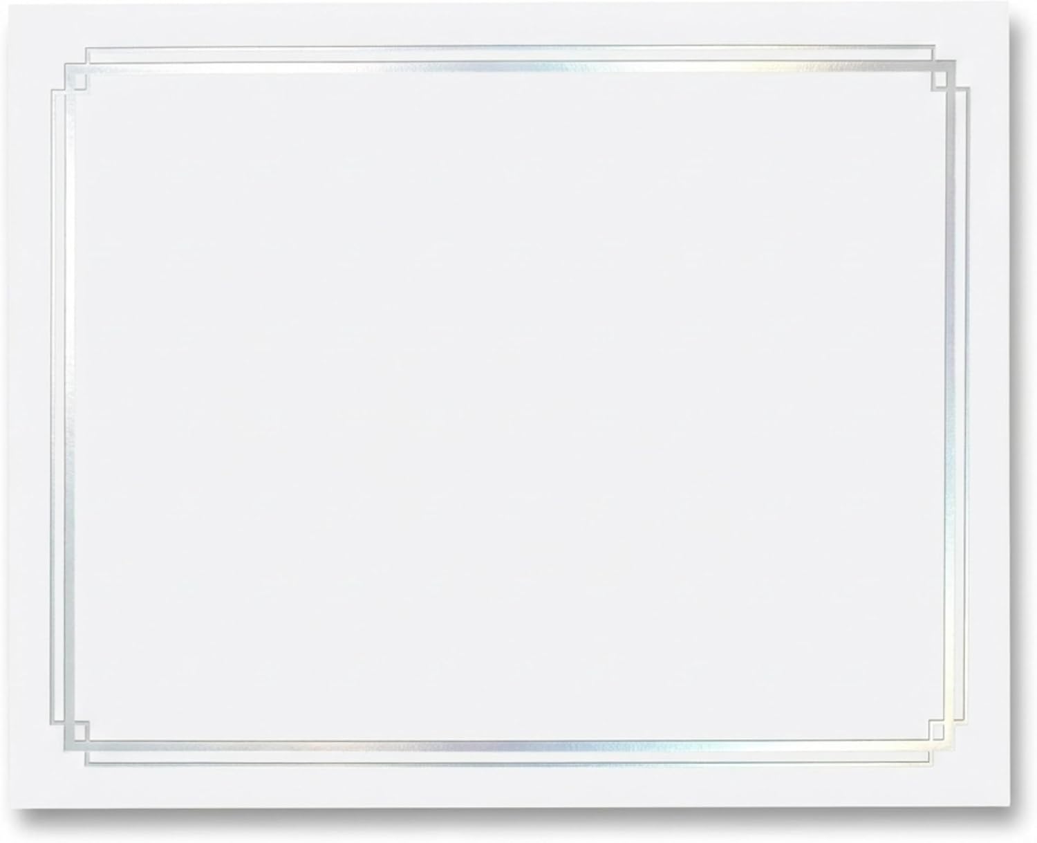 PaperDirect Foil Elegance Specialty Certificates, 50 Sheets of 38lb White Paper, 8½" x 11", Double Pearl Foil Border, Perfect for Awards, Students, Employees, Volunteers, Course Completion, Diplomas