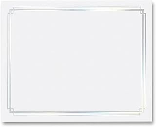 PaperDirect Foil Elegance Specialty Certificates, 50 Sheets of 38lb White Paper, 8½" x 11", Double Pearl Foil Border, Perfect for Awards, Students, Employees, Volunteers, Course Completion, Diplomas