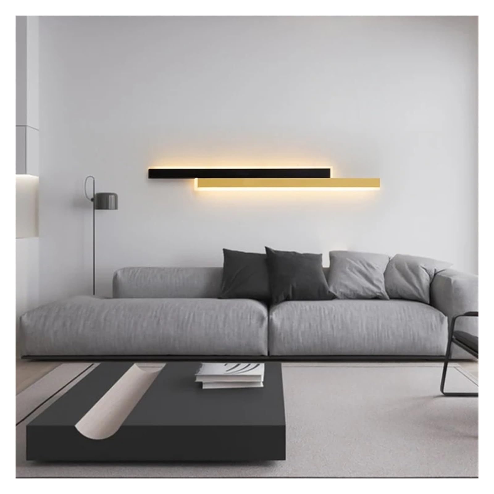 VDOQTLJT LED Wall Lamp Compatible with Stairs Background Modern Living Room Sofa Bedroom Bedside Bar Long Sconce Corridor Aisle Home Black Chandelier Chandeliers(Gold,120cm)