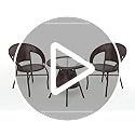Image of DEVOKO 3 Pieces Patio Furniture Set, Wicker Outdoor Chairs and Coffee Table for Balcony, HDPE Rattan Bistro Table Set for Lawn, Garden, Backyard (Dark Brown)