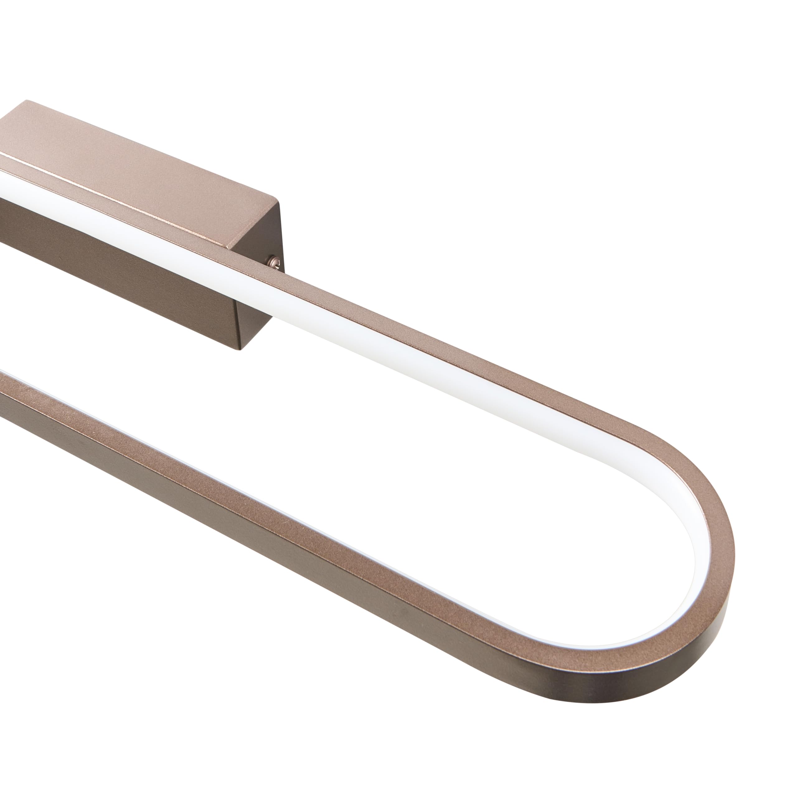 LED Spiegelleuchte Metall braun 60 cm länge Wandleuchte Spiegellicht Midou