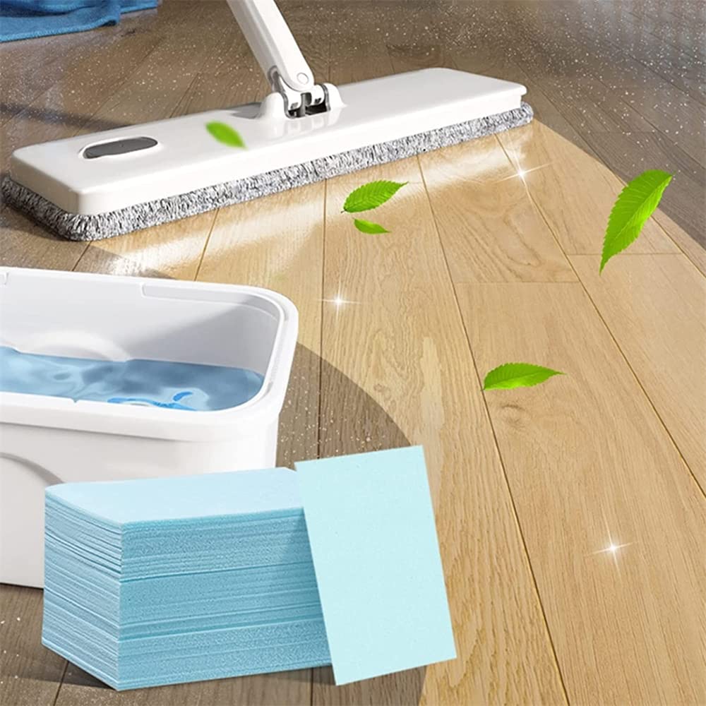 Floor Cleaning Tablets,Concentrated Soluble Cleaning Slice,Portable Multi-effect Floor Cleaning Sheet,Instantly Remove Stains Freshener for Ceramic Tile/Wooden Floor/Marble Floor (60Pcs)
