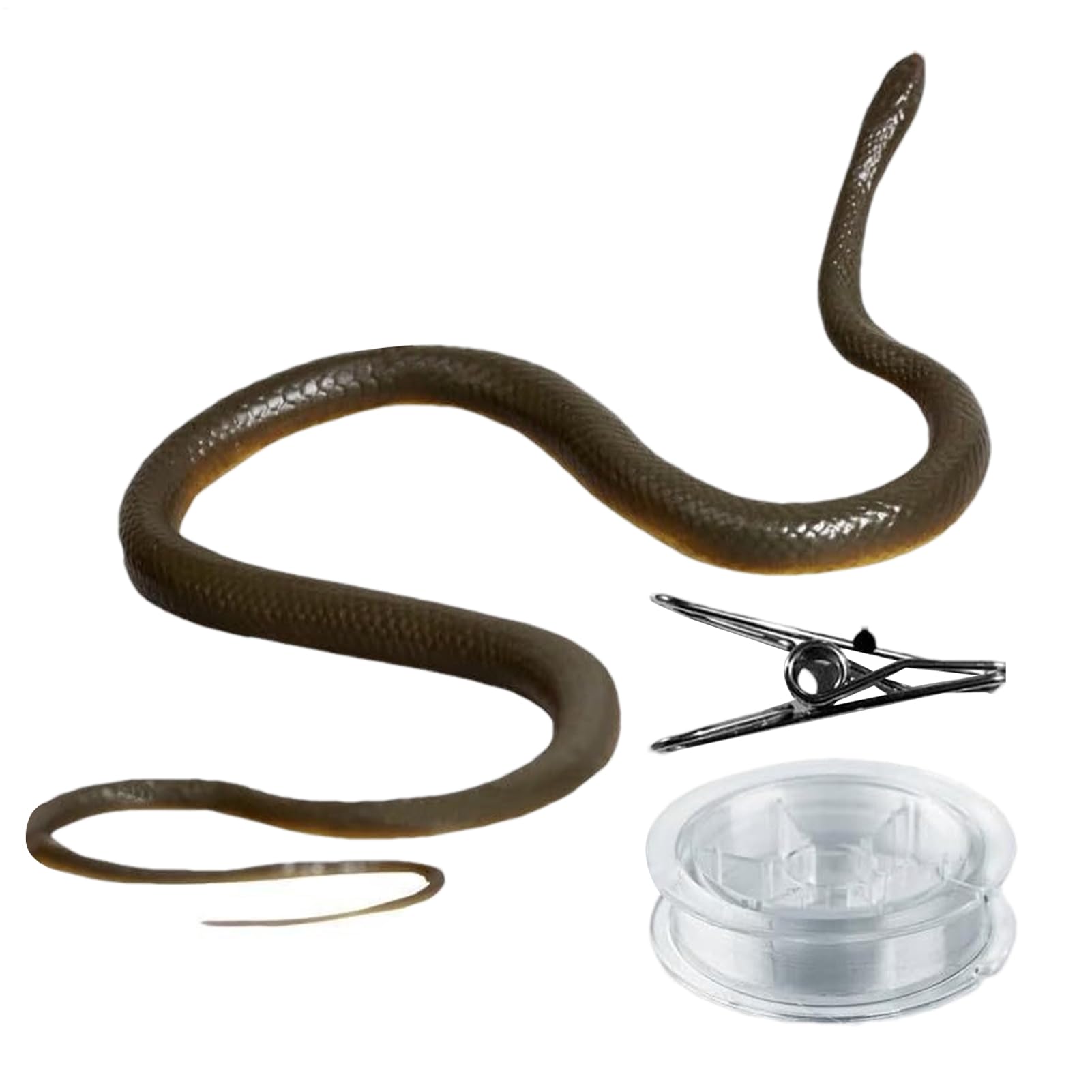 Gioco a serpente con corda e clip, realistico giocattolo a serpente finto su una corda per bambini, adulti e adolescenti, giocattolo da golf, G