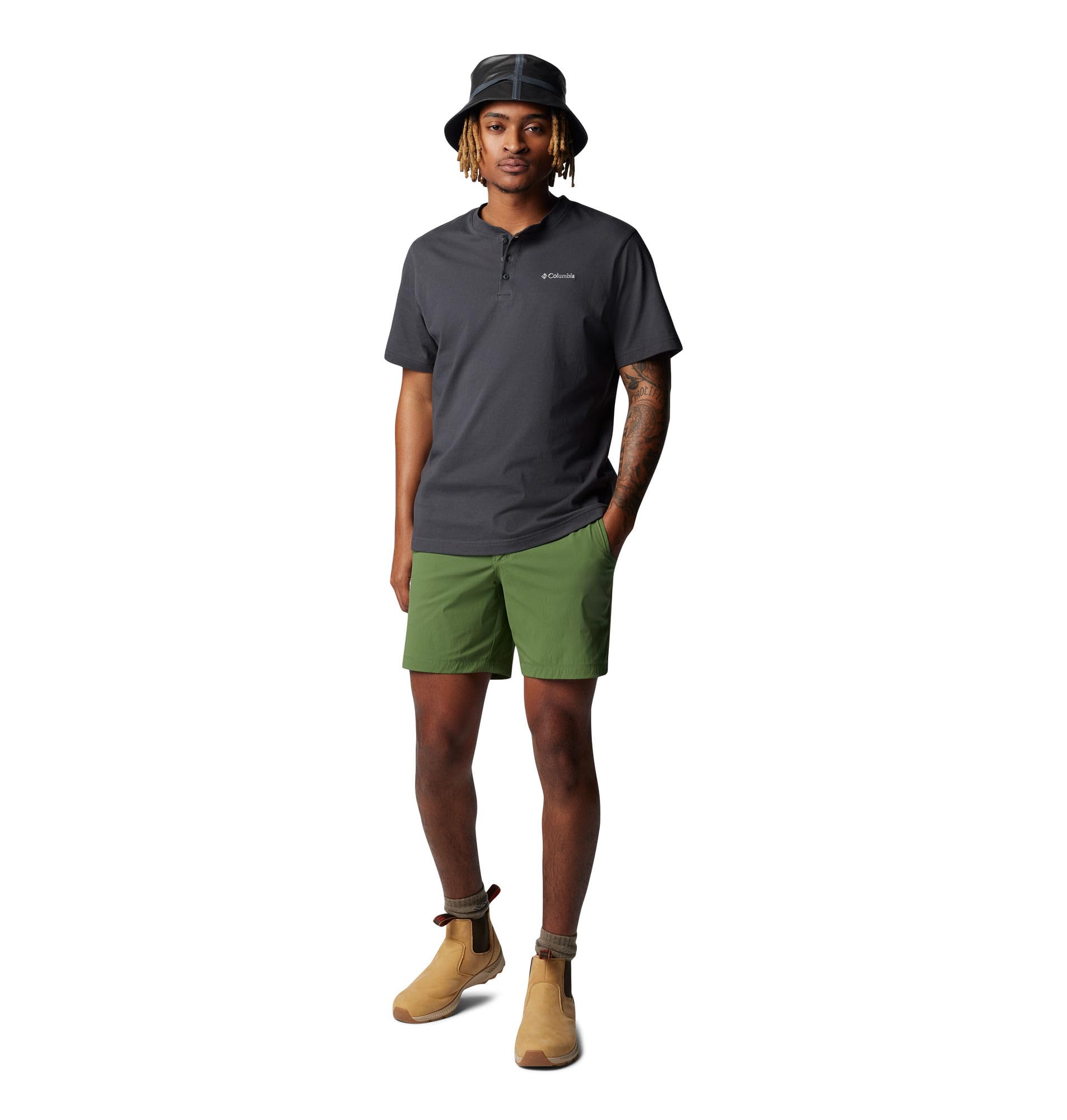 Columbia Landroamer Henley II de Manga Corta Camiseta para Senderismo Hombre (Pack de 1)