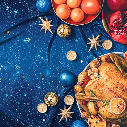Image of Space Tablecloth Gatherfun Space Stars Theme Party Supplies Starry Night Tablecloth Waterproof Plastic Galaxy Table Cover for Birthday Party Decorations 54x108 Inch 3PCS