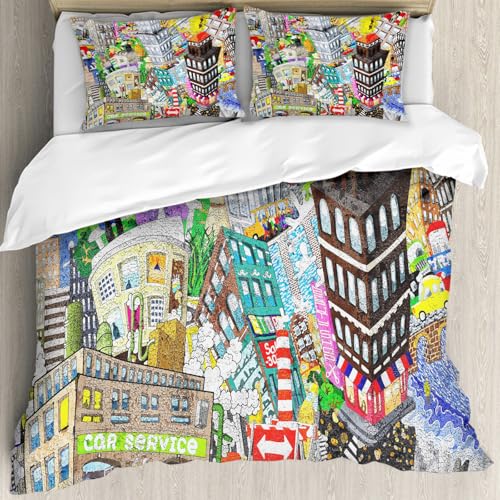 Parure de lit microfibre haute qualité 228x264cm douce et infroissable - 4