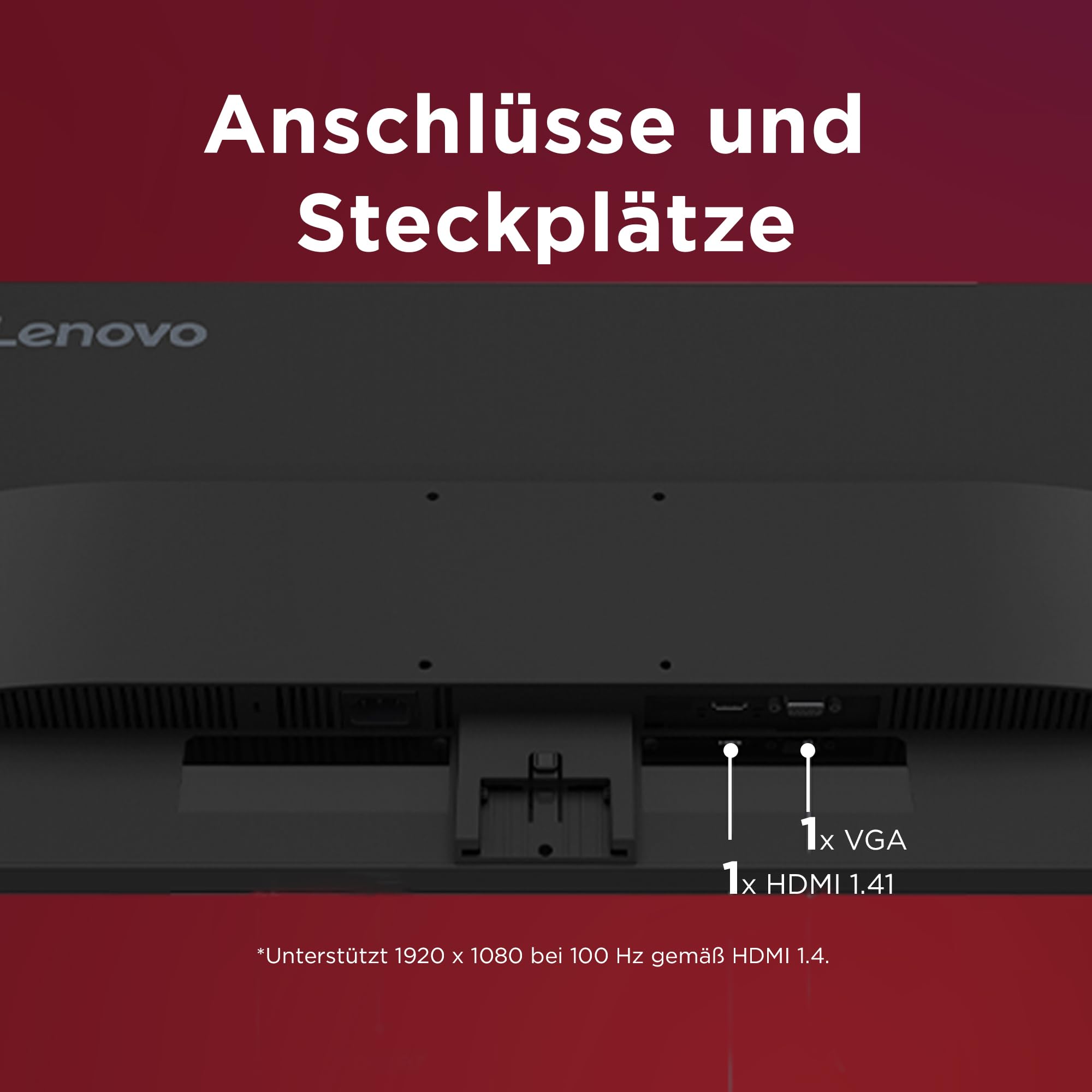 Lenovo L27-41 27'' Full HD WLED Monitor 1920x1080 100Hz 4ms IPS Panel Raven schwarz
