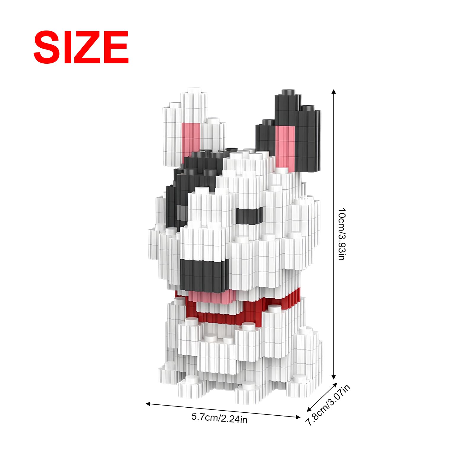 NOOLY Micro Dog Building Blocks, Pet Bricks Sets for Adults and Boys Girls CLJM-01 (Bull Terrier), Multicolored - Image 2