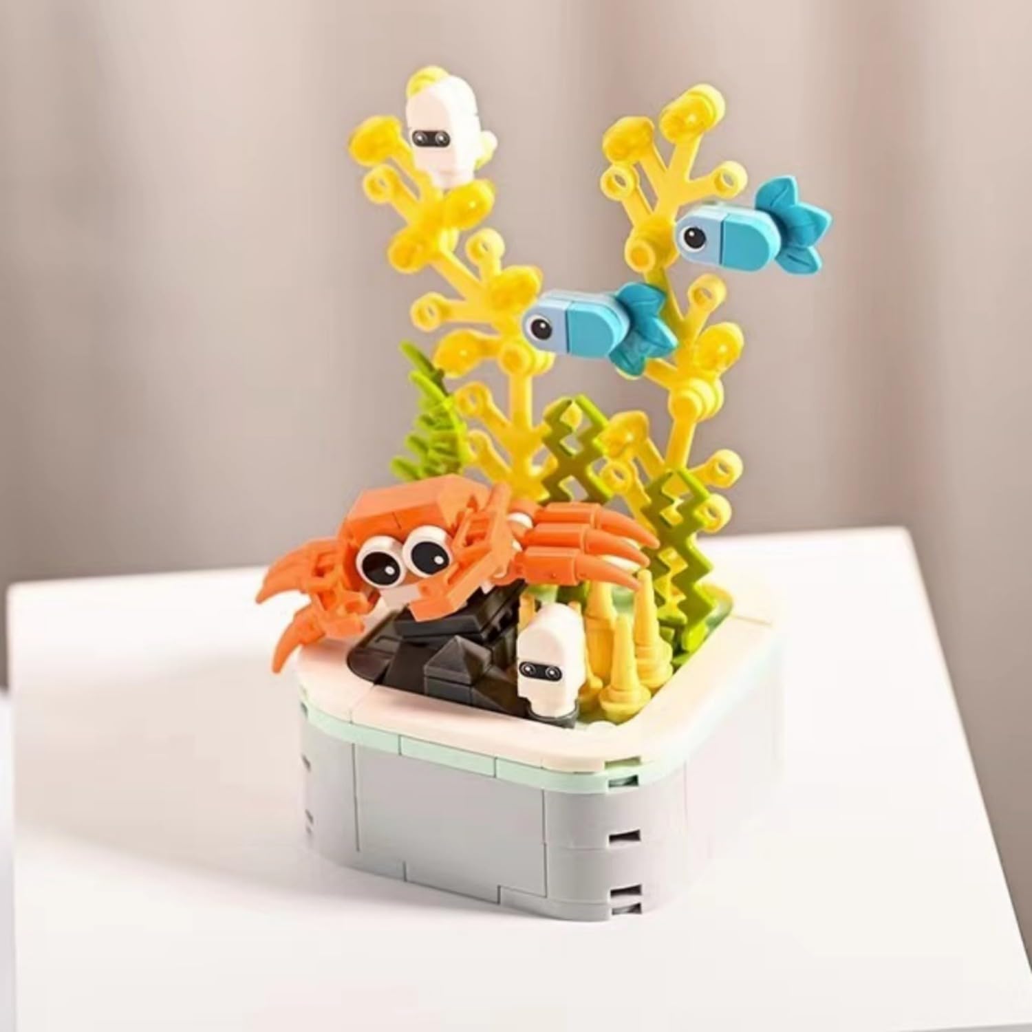 Marine Animals 145PCS Crab & Potted Plant Sea Creature Mini Building Kit, DIY Ocean Animal Toy Set - Adults & Kids Gifts (G4) - Image 3