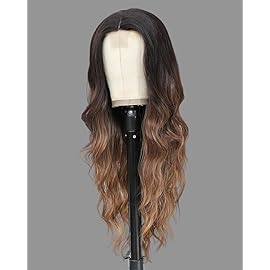 Brown Mixed Blonde Wig for Women Highlighted Long Blonde Wavy Curly Hair Wigs Synthetic Hair Replacement Wig Heat Resistant Hair Wig for Daily Party Use