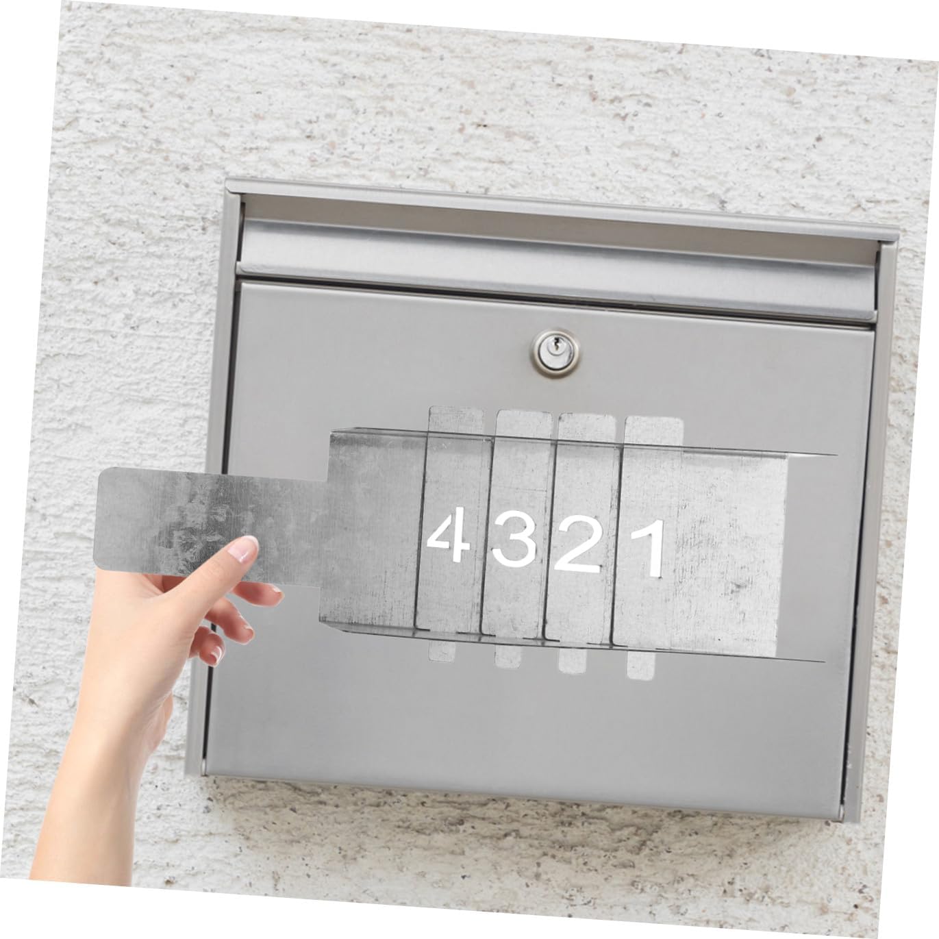 1 Set Hollow Number Template Plate Diy Paint Stencils Spray Paint Stencils for Mailbox Craft