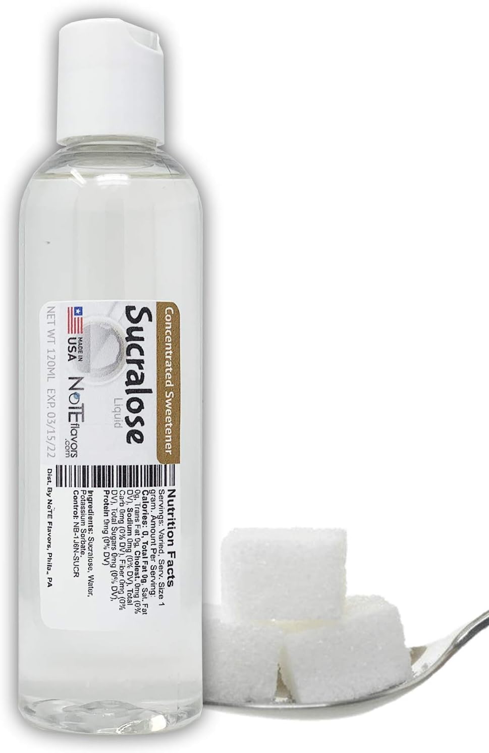 NoTE Liquid Sucralose 10mL-4oz - Zero Calorie Concentrated Alternative Sweetener, Sugar Substitute (4oz/1200 Servings)