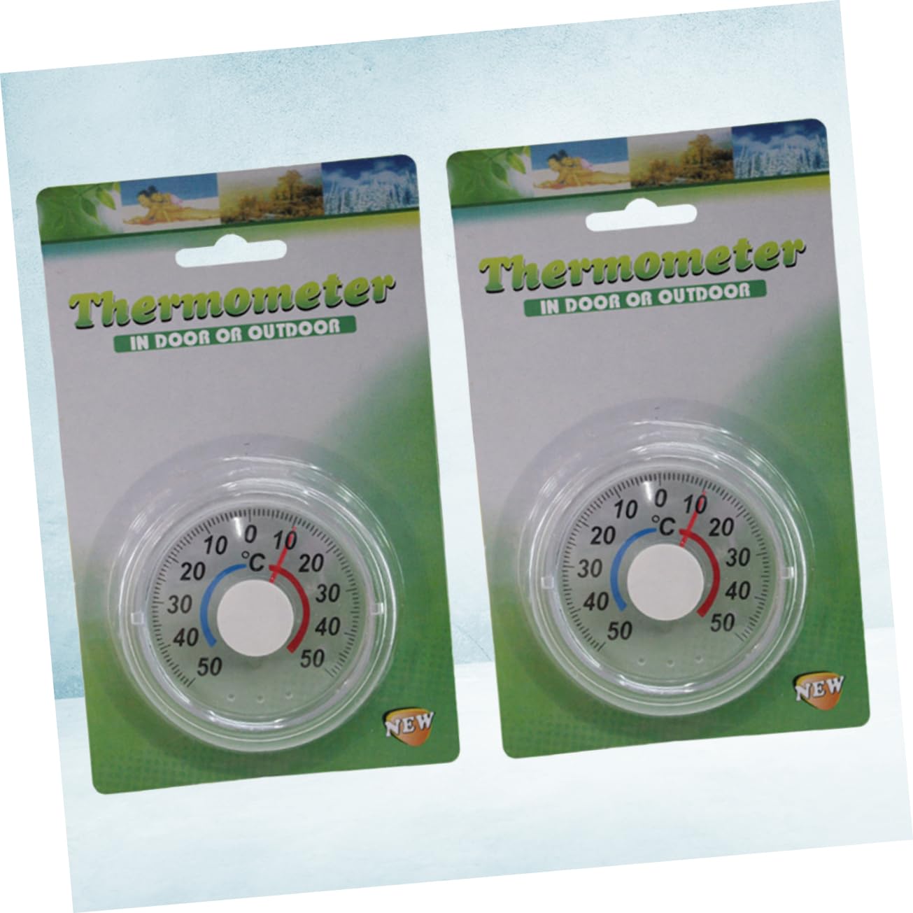 KONTONTY 2Pcs Vertical Thermometer Wooden Indoor Hanging Temperature Gauges for Home School and Backyard Use Fahrenheit and Celsius Display Easy to Install Durable Design