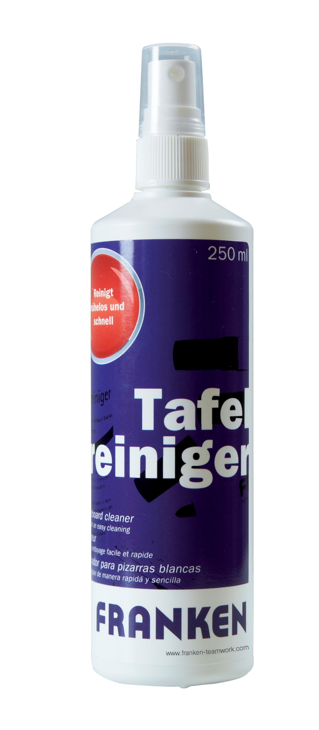 FRANKEN U-ActLine Whiteboard Cleaning Spray Water Based 250ml For All Dry Erase Whiteboard Surfaces ZU1915