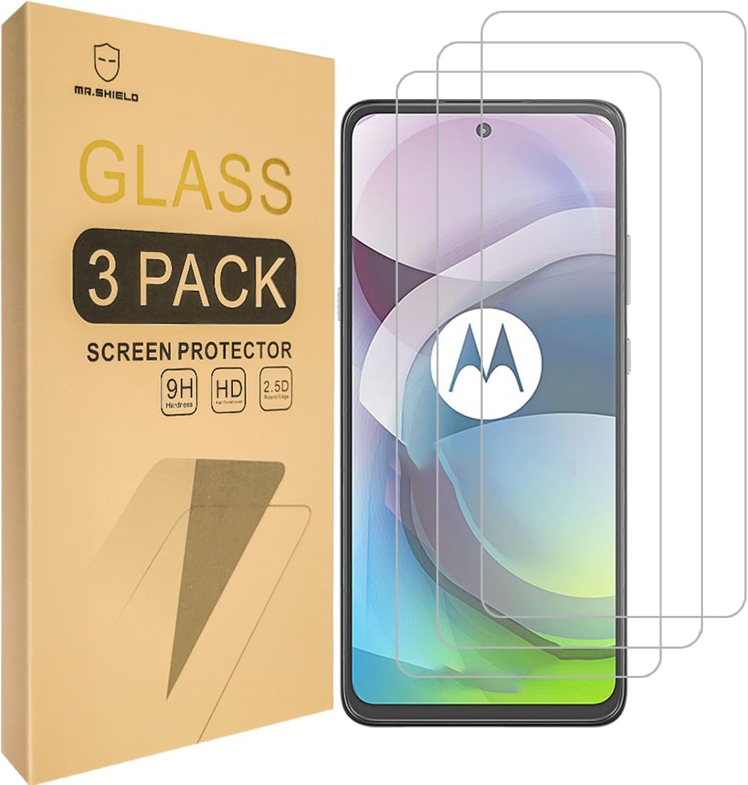 Mr.Shield [3-Pack] Designed For Motorola (MOTO One 5G Ace) and Moto G 5G [Upgrade Maximum Cover Screen Version] [Tempered Glass] [Japan Glass with 9H Hardness] Screen Protector