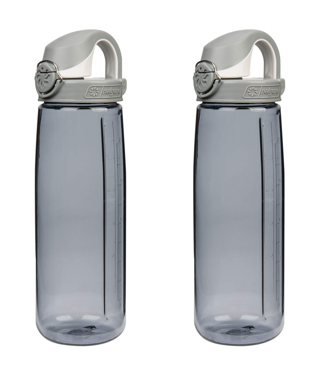 Nalgene Trinkflasche Everyday OTF, Smoke W/ White Cap Set of 2, 24 ounce