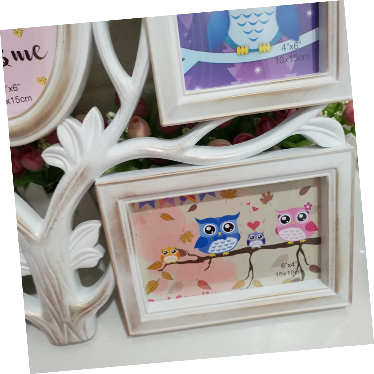 Cabilock Cornice Foto Albero Creativa in Pvc Bianco 4x6 Pollici