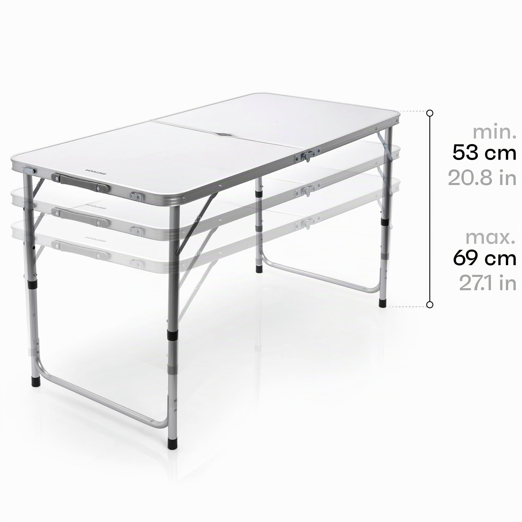 meteor Tavolo e Sedie Pieghevoli Portatile - Set Tavolino con 4 sgabelli - Campeggio Giardino Picnic Camping Spiaggia Terrazza Viaggi - Pesta
