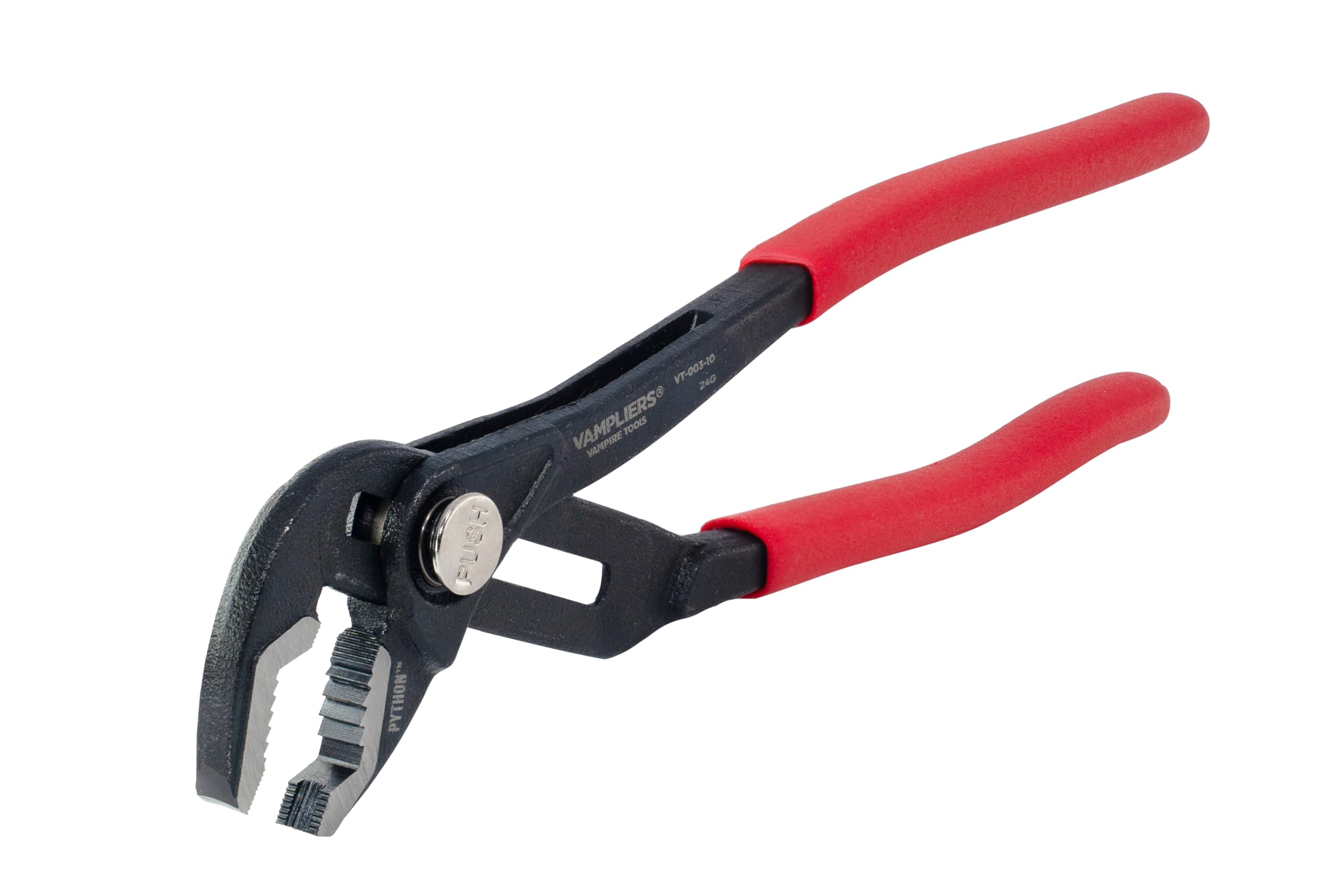 VAMPLIERS PYTHON 10" Plumbers Slip Joint Pliers Water Pump Pliers Quick Adjusting Groove Joint with Unique Screw Extractor Jaws