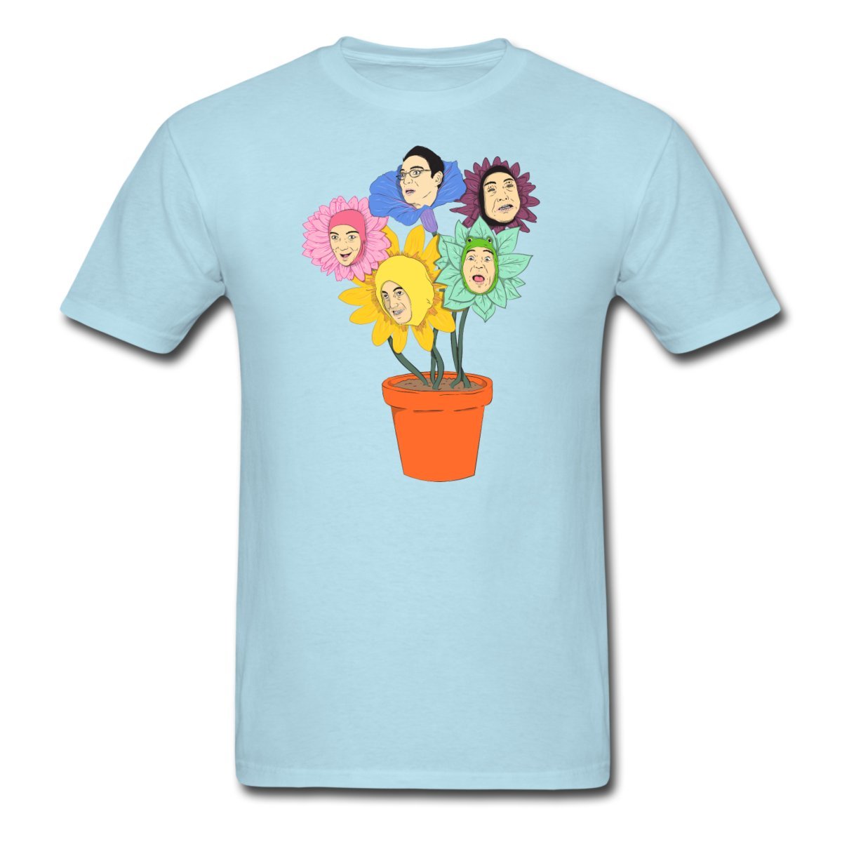 Filthy Frank - Flowers Men's T-Shirt by Spreadshirt, M, powder blue