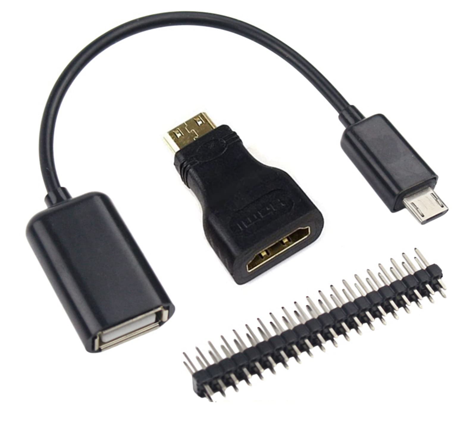 Raspberry Pi Zero WH Kit de démarrage complet 8 en 1 | Comprend Pi Zero WH, 2 boîtiers, carte 32 Go, mini HDMI, micro USB, alimentation 5 V 3 A pour projets de bricolage