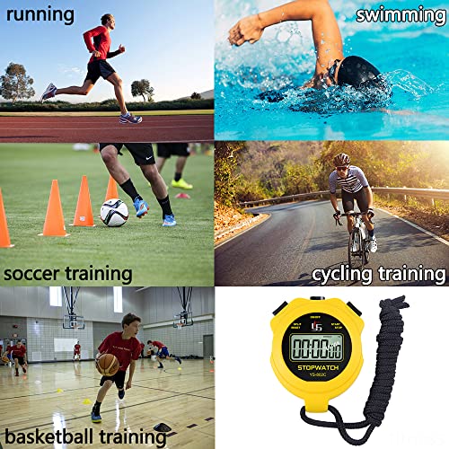 FCXJTU Simple Digital Sports Stopwatch, No Bells, No Clock, No Alarm, Simple Basic Operation, Silent, ON/Off, Pure Stopwatch for Swimming Running Training Kids Coaches Referees Teachers - Image 4