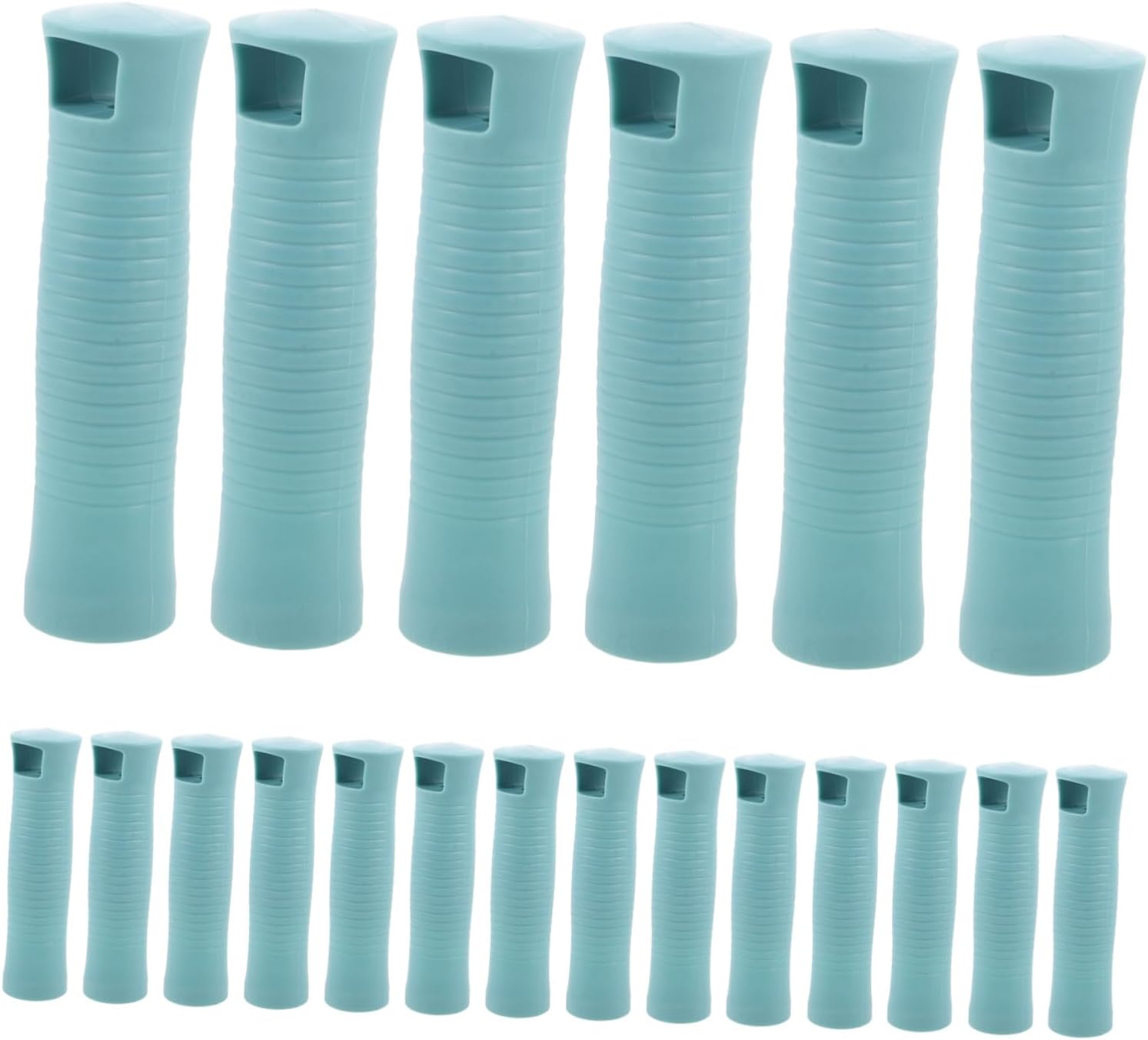 30pcs Mop Rod End Caps and Broom Handle Fittings Replacement, 2.5cm Green Plastic Handle End Sleeves for Cleaning Tools, Extension Pole Attachments Suitable for Household Sweeping