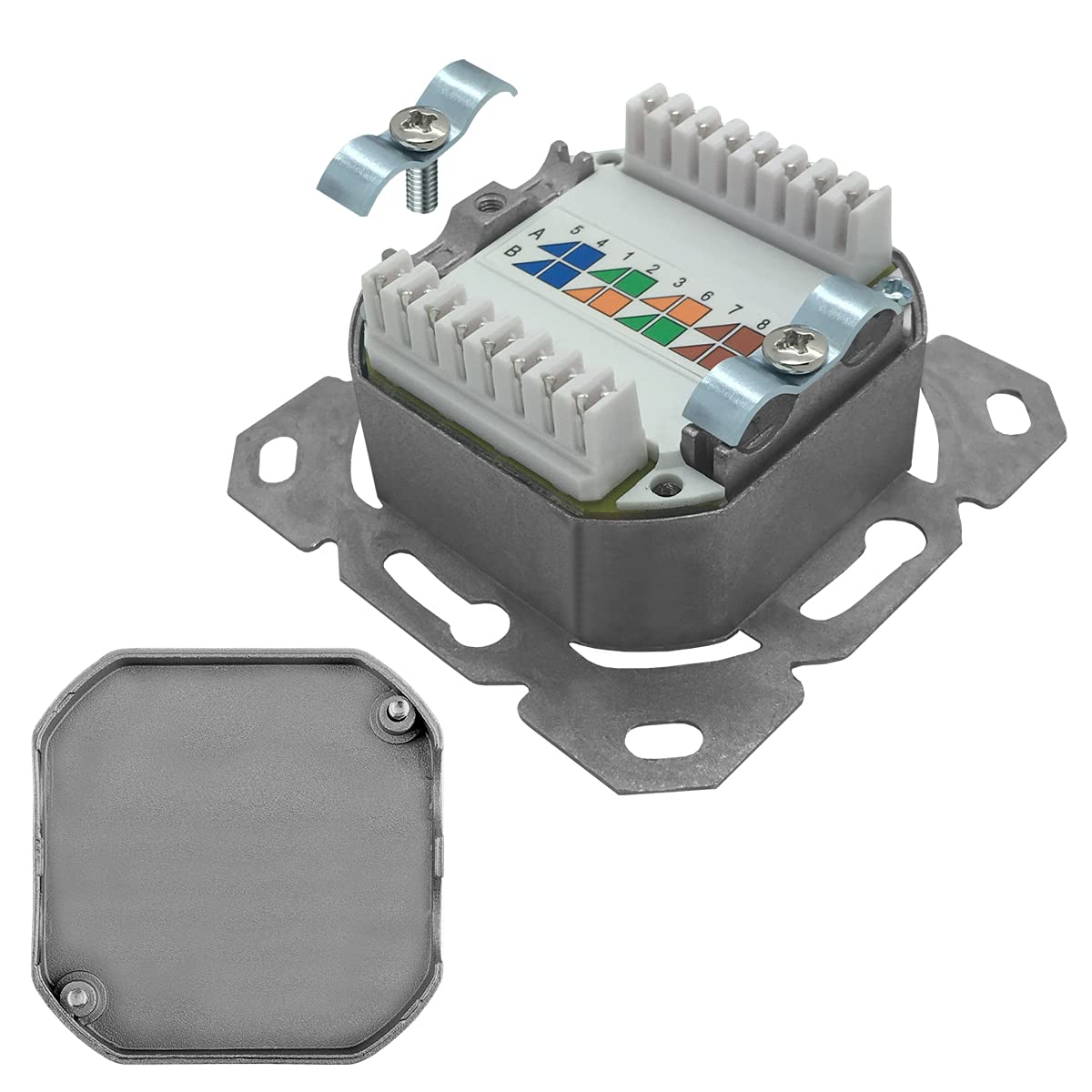 ARLI CAT 7 25m Verlegekabel Netzwerkkabel CAT.7 + 2x Netzwerkdose Cat6a + 1x Werkzeugset Crimpzange Abisoliermesser Tester Netzwerk Werkzeug Set 4 in 1 S/FTP CAT7 PIMF Kabel AWG23/1 Ethernet 25 m