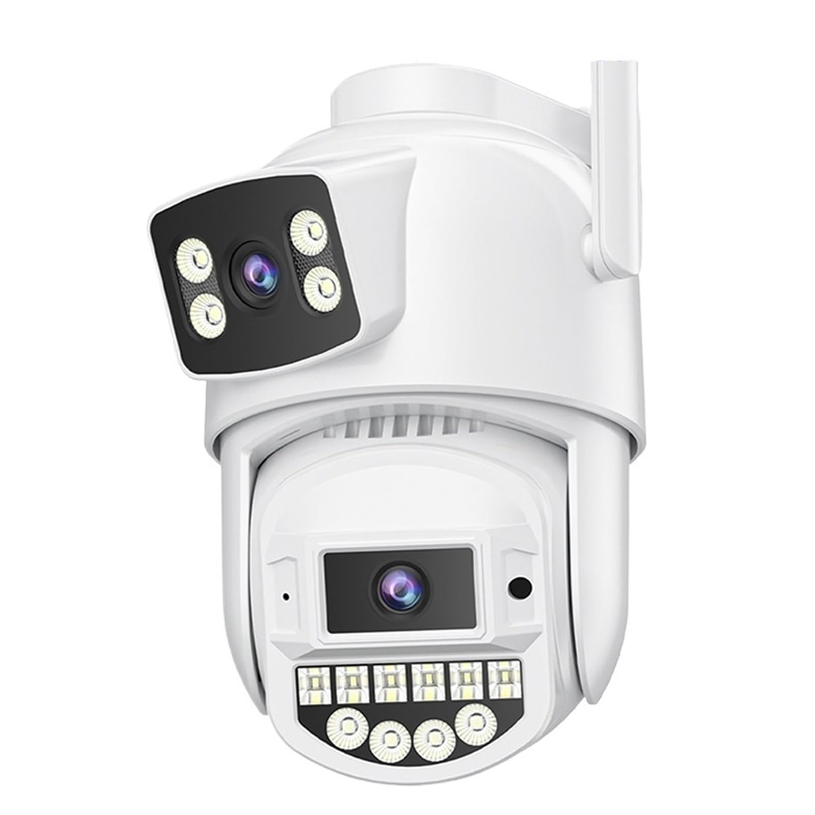 JVDDI 8MP IP Camera Wifi PTZ Outdoor Dual Lens Video Surveillance Camera Auto Tracking Human Detection CCTV Security Protection(Add 64G Card)