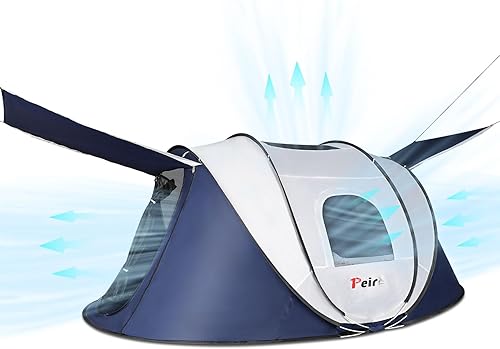 Miniatura 9 de Camping Pop Up Tent, 2-4 Person Automatic Easy Setup Tents, 2 Doors-Instant Popup Family Tents for Camping, Hiking, Traveling